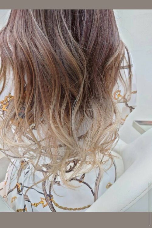 浦和大宮志木の美容室Hair & Make Azurアズールのハイトーンカラーデザインカラー